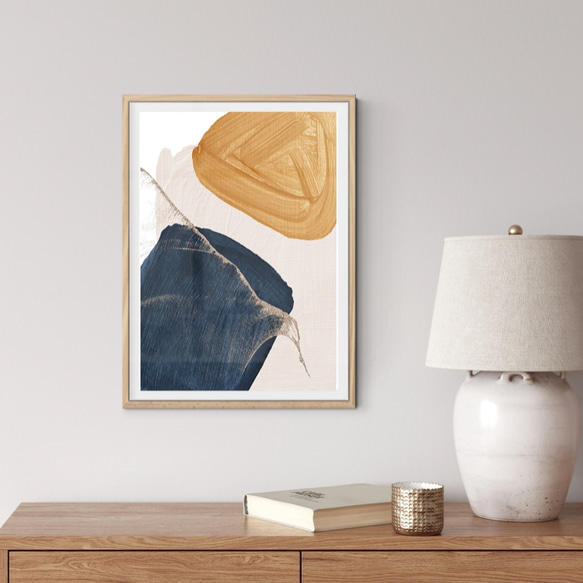 北欧ポスター【 SHAPE_01 】 風や石、空を飛ぶ鳥…眺めていると