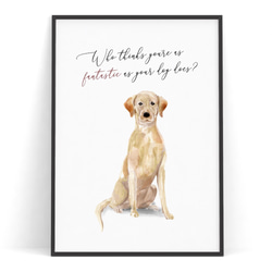 ５種類の犬のポスター 【 コーギー フレンチブル ラブラドール 等】 名言　水彩　オードリーヘップバーン名言　北欧 4枚目の画像