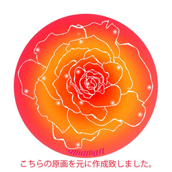 華やか で 軽く て オシャレ な デザイン ハンドミラー  バラ  （ rose 直径57mm） 2枚目の画像