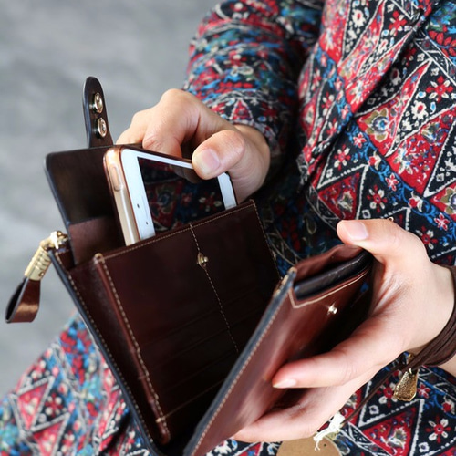 ハンドメイド 長財布 本革 二つ折り 牛革 レディース 手作り ハンドメイド 長財布 本革 二つ折り 牛革 レディース 手作り