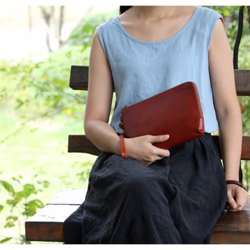 ヌメ革ショルダーバッグ クラッチバッグ アラスカレザー 本革 ハンドメイド手縫い ヌメ革ショルダーバッグ クラッチバッグ アラスカレザー 本革