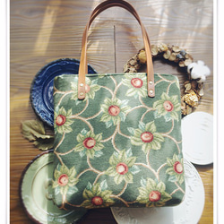 手作りのカシミア刺繍 ハンドバッグ　手提げ 木製の手作りの大きな布バッ 1枚目の画像