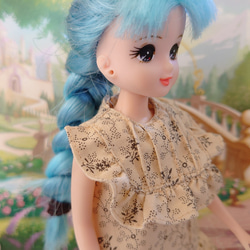 リカちゃんサイズ】生成りのセーラー風ミニワンピース その他