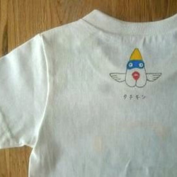 定番　手描きTシャツ　タテジマキンチャクダイ 2枚目の画像