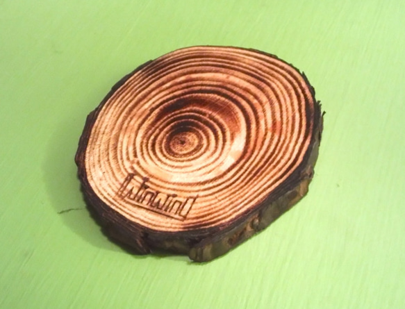 ナチュラルキャラメルオリジナルの木製コースター 1枚目の画像