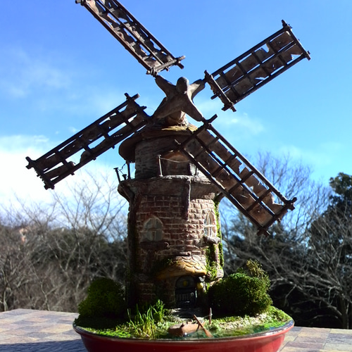 置物 富士山 風車 小屋 風車小屋♪ その他置物 no-ma 通販 3399928｜Creema(クリーマ