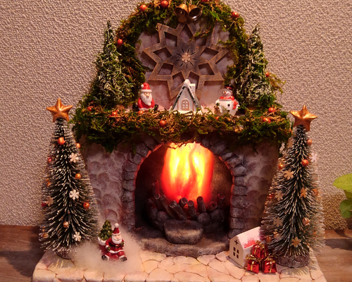クリスマスのあいさつ　暖炉 クリスマスのあいさつ 暖炉 暖炉 クリスマス