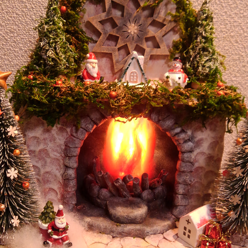 クリスマスのあいさつ　暖炉 クリスマスの暖炉 ：Up Far Field 塗装済完成品 1/12スケール