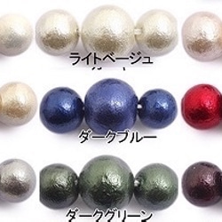 樹脂Ω型☆Cotton Pearl＆ Swarovskiノンホールピアス 4枚目の画像