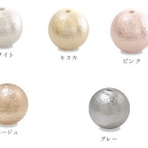 コットンパールと透かしのピアスGスクエア ピアス（スタッド・一粒 