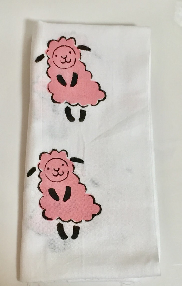 Mojimoji Sheep-chan Tenugui（客製化） 第3張的照片