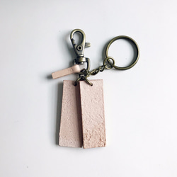 皮革鑰匙圈│粉綠SAC01013 第3張的照片