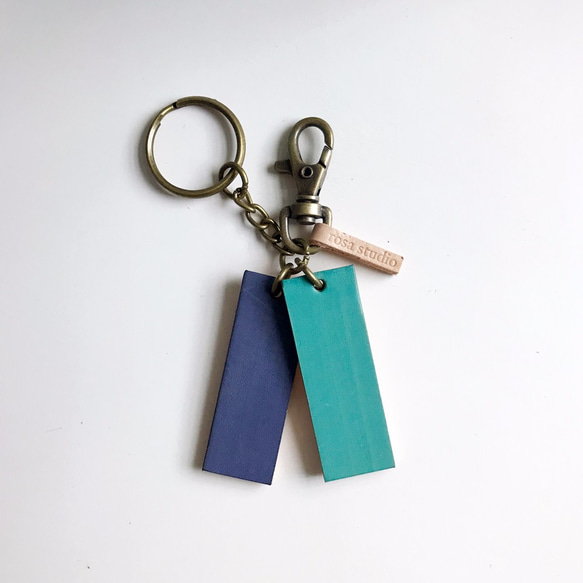 皮革鑰匙圈│紫藍SAC01007 第1張的照片