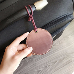 [旅行パック]パスポートケース+ラズベリー│ラウンド荷物タグ 8枚目の画像
