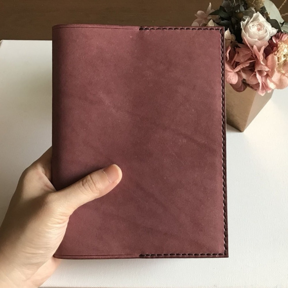 レザーブックカバー│無印B6サイズ│読書ページデザイン│ブック