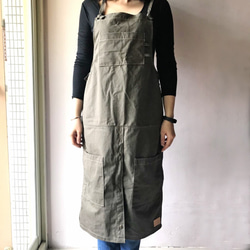 WS020_Workwear |フロントオープニングデザイン|アーミーグリーン 1枚目の画像