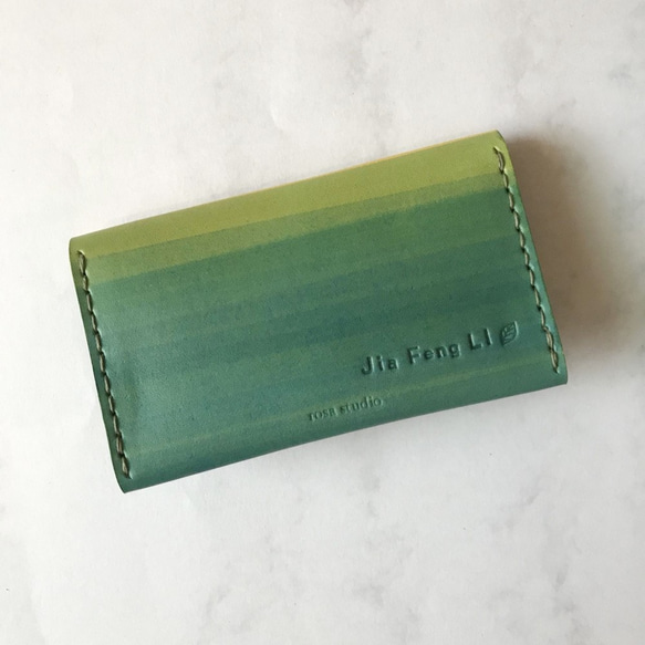 信封名片夾｜單層｜暖黃漸層天空藍｜Card holder 第2張的照片