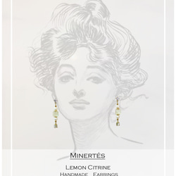 ∴Minertés=檸檬黃水晶‧珍珠‧鋯石耳環∴ 第2張的照片