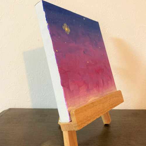星降る夜に 1 キャンバス　アクリル絵の具 星降る夜に 1 キャンバス アクリル絵の具 - メルカリ