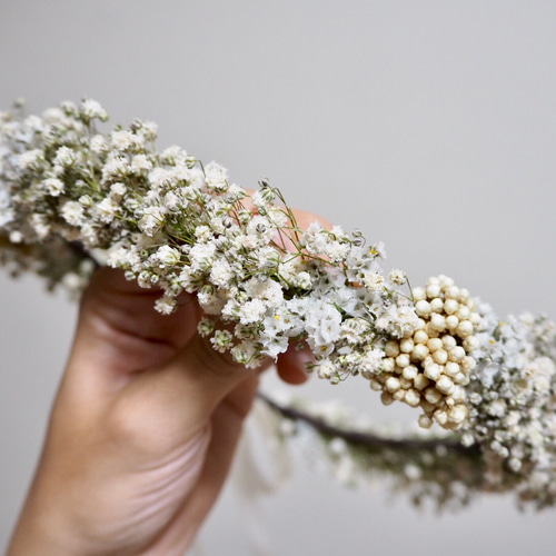 受注制作　かすみ草の可憐花かんむり 受注制作 かすみ草の可憐花かんむり 【公式通販】