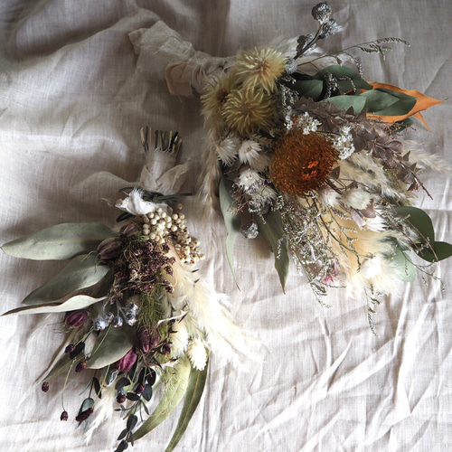 記念日を彩るドライフラワーのミドルブーケ 秋色 ver. ブーケ pitoiro  