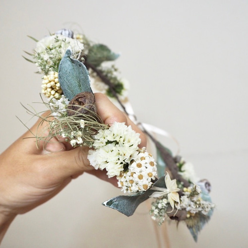 記念日を彩るドライフラワー プリザーブドフラワーの花冠 kids ver.