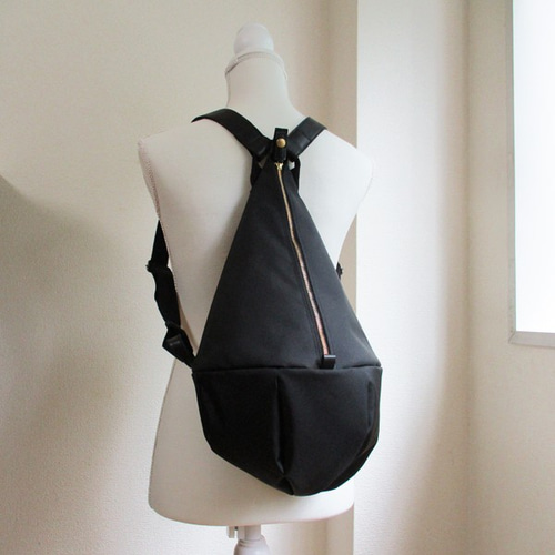 大人かわいい☆しずく型リュック /BLACK/防水撥水【リニューアル 大人かわいい☆しずく型リュック /BLACK/防水撥水【リニューアル