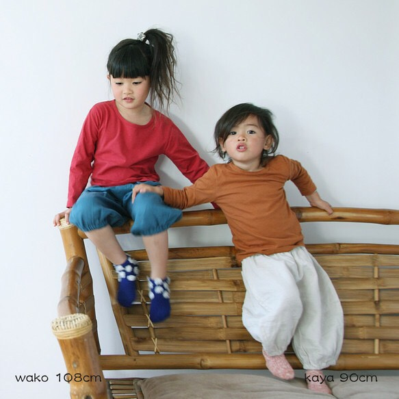 麻のパンツ　ちょうちんタイプ　ナチュラル 5枚目の画像