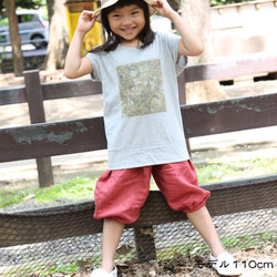 麻のパンツ　ちょうちんタイプ　ワインレッド 4枚目の画像