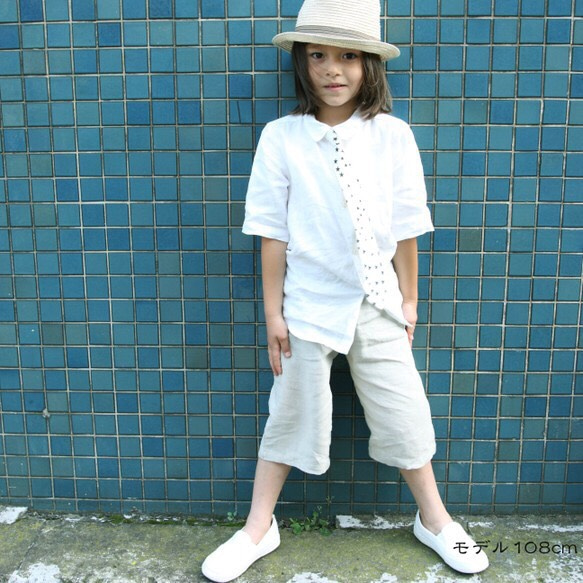 麻のパンツ　ノーマルタイプ　キナリ（生成） 1枚目の画像