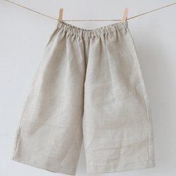 麻のパンツ　ノーマルタイプ　キナリ（生成） 2枚目の画像