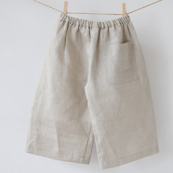 麻のパンツ　ノーマルタイプ　キナリ（生成） 3枚目の画像