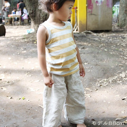 麻のパンツ　ノーマルタイプ　キナリ（生成） 5枚目の画像