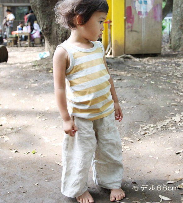 麻のパンツ　ノーマルタイプ　キナリ（生成） 5枚目の画像