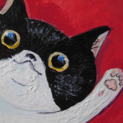 「空は、青いにゃ　」小さな猫　ロクちゃんシリーズ絵を飾る暮らし 4枚目の画像