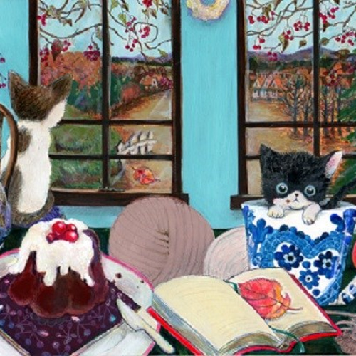 猫ちゃん ハロウィン 手書き ハンドメイド おばけ 宮殿・教会