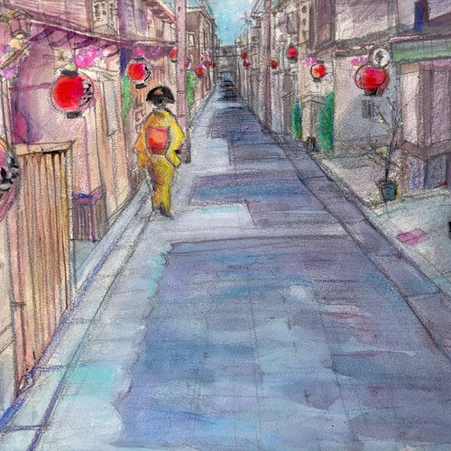 【特価】 京の春 石畳 宮川町 3727002 通販 おおかみのしっぽ イラスト その他