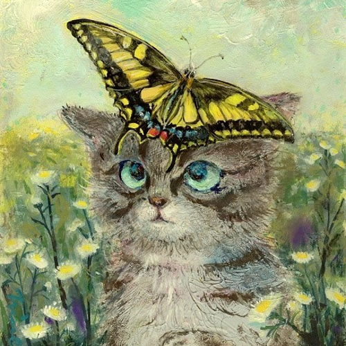 Ribbon （りぼん）鳳蝶アゲハチョウ 絵を飾る暮らし イラスト おおかみ