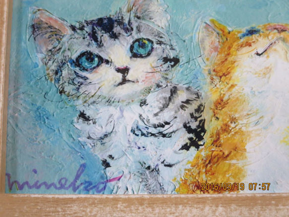 『Creema春の福袋2024』３点セット春の子猫作品2点とステンドグラスペンダント 3枚目の画像