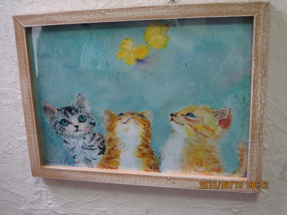 Creema限定『春の福袋』猫と蝶シリーズイラスト５点お得に大人買い 6枚目の画像