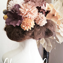 アンティーク風 紫陽花と和玉の髪飾り11点Set No812 7枚目の画像