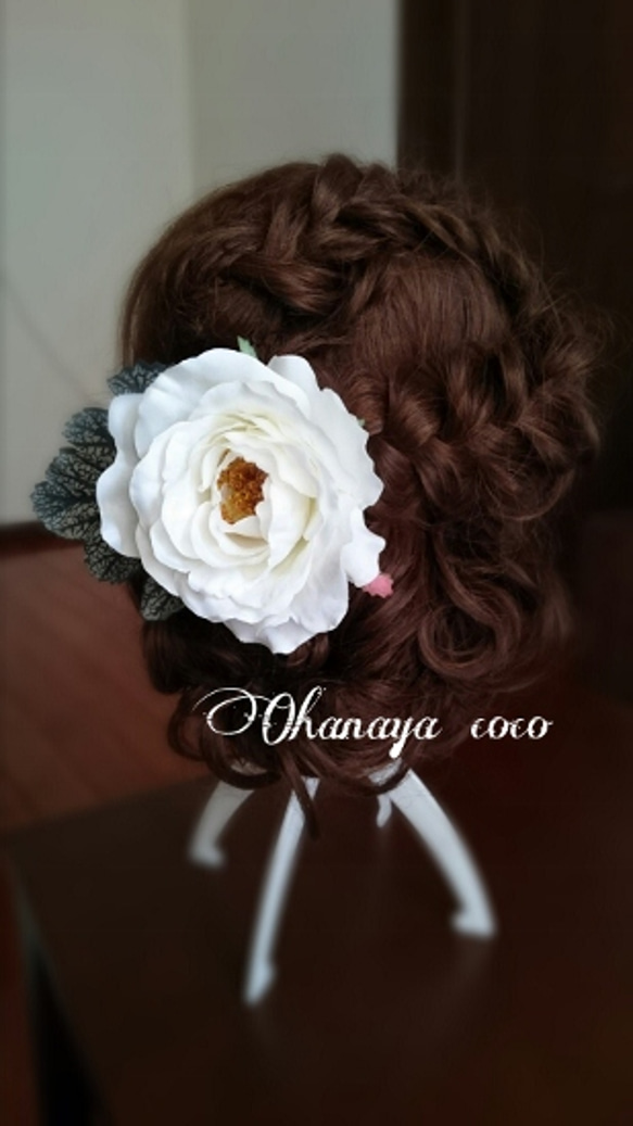 送料無料　*Ohanaya Coco* モンシェリーローズの髪飾り No0046 1枚目の画像