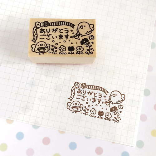 ありがとうございます(*ˊ˘ˋ*)。♪:*° スタンプ（ありがとうございます） はんこ・スタンプ chitch