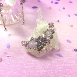 【sold out】『wisteria rain』イヤーカフ＆イヤリング 3枚目の画像