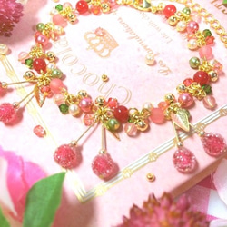 『princess cherry』　小さなさくらんぼのブレスレット 3枚目の画像