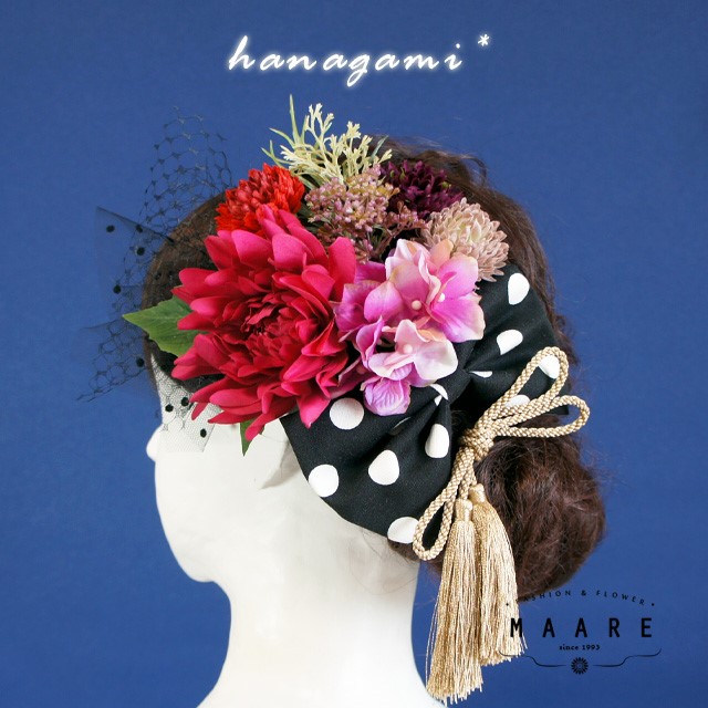 【送料無料】pink daria × dot ribbon レトロモダンな髪飾り