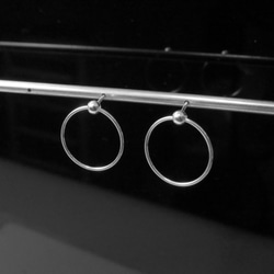 小清新系列 / 大圈珠耳環一對 / 925銀 第6張的照片