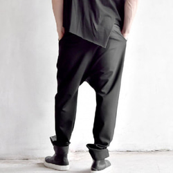 Cold Wool Loose Drop Troch Pants Black [Aakasha Akasha] [可定制尺寸] 第2張的照片