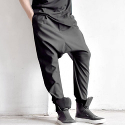 Cold Wool Loose Drop Troch Pants Black [Aakasha Akasha] [可定制尺寸] 第3張的照片