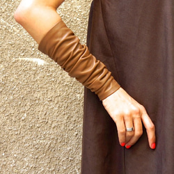 皮革手鍊手臂保暖黑色琥珀 [Aakasha] 第10張的照片